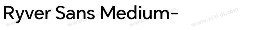 Ryver Sans Medium字体转换